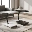 Elegant Sofa Side Table - Black Glossy Finish - 4