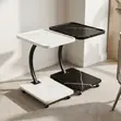 Elegant Sofa Side Table - Black Glossy Finish - 5