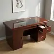 Executive Mahogany-Finish Office Desk (1.4M) - 1