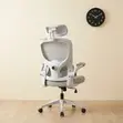 Ergonomic Mesh Office Chair - White & Grey - 3