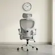 Ergonomic Mesh Office Chair - White & Grey - 4