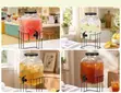 5.7L Ribbed Glass Beverage Dispenser - 1