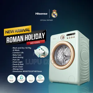 10.5kg Hisense Roman Holiday Washing Machine WD105R