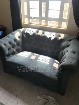 Set ya Sofa ya Chesterfield ya Vipande 3 - Teal Suede