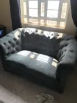 Set ya Sofa ya Chesterfield ya Vipande 3 - Teal Suede - 1