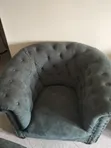 Set ya Sofa ya Chesterfield ya Vipande 3 - Teal Suede - 2