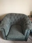 Set ya Sofa ya Chesterfield ya Vipande 3 - Teal Suede - 4