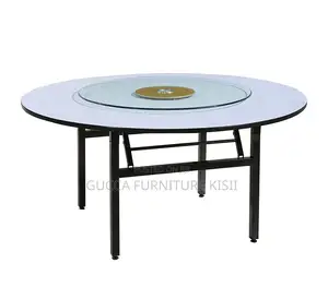 Custom Circular Multipurpose Table with Foldable Legs