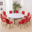 Custom Circular Multipurpose Table with Foldable Legs - 4