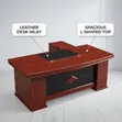 1600mm Mahogany Manager's Table with Extension - 3