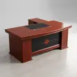 1600mm Mahogany Manager's Table with Extension - 4