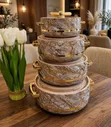 New Turkish Hotpots Set of 4 - Brown Marble Gold - 1