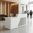 180cm Modern Reception Desk with Light - 3