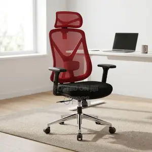 Kiti cha Ofisi cha Ergonomic - Chekundu