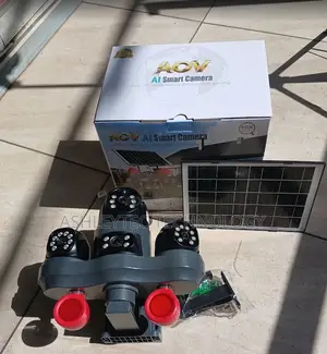 Kamera ya Usalama ya V380 Solar yenye Lens 4 na 4G