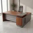 1.6m Wooden Manager's L-Shaped Table - 1