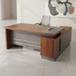 1.6m Wooden Manager's L-Shaped Table - 2