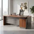 1.6m Wooden Manager's L-Shaped Table - 3