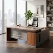 1.6m Wooden Manager's L-Shaped Table - 4