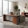 1.6m Wooden Manager's L-Shaped Table - 5