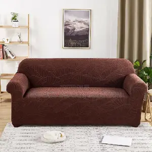 Maroon Elastic Sofa Cover for Standard 3-Seater Sofas