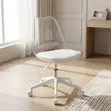 Clear Swivel Office Chair - Modern Transparent Desk Seating - 2