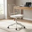 Clear Swivel Office Chair - Modern Transparent Desk Seating - 3