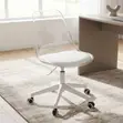 Clear Swivel Office Chair - Modern Transparent Desk Seating - 4