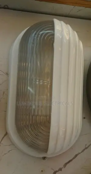 Oval Bulkhead Outdoor Wall Light Fitting (E27)