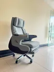Boss Reclining Office Chair - Grey Leatherette - 1