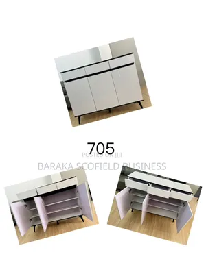 Modern White Shoe Storage Cabinet