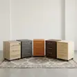 Mobile Office Cabinet with 3 Drawers - Brown - 4