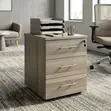 Mobile Office Cabinet with 3 Drawers - Brown - 5