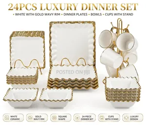 24-Piece Luxury Ceramic Dinner Set