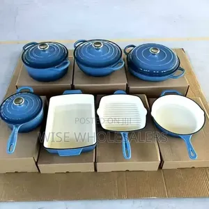 11-Piece Cast Iron Cookware Set - Durable Pots & Pans