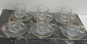 Luxury Glass Cup and Saucer Set