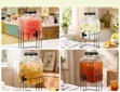 Brand New 5.7L Glass Juice Dispenser with Metallic Stand - 1