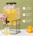Brand New 5.7L Glass Juice Dispenser with Metallic Stand - 2
