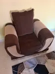 4 Seater Couch - Brown Fabric - 1
