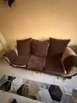 4 Seater Couch - Brown Fabric - 2