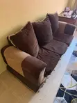 4 Seater Couch - Brown Fabric - 3