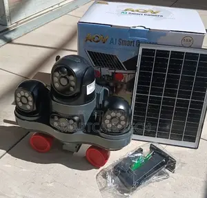 V380 Pro Solar CCTV Camera with 3 Lenses & Strobe