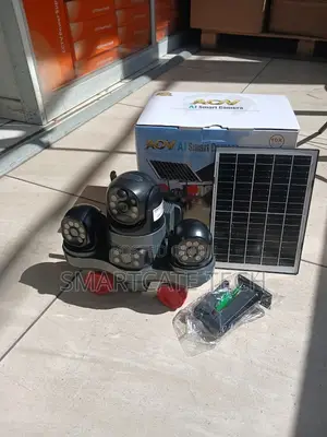 V380 Pro Triple Lens 4G Solar Security CCTV Camera