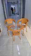 3-Piece Woven Balcony Furniture Set - 3