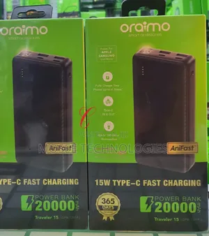 Oraimo Traveler 15 20,000mAh Power Bank Inachaji Haraka
