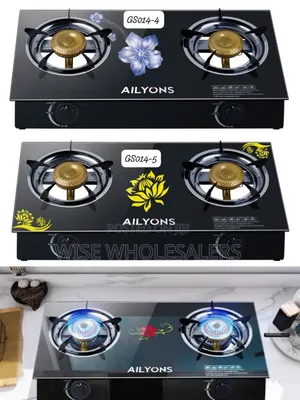 Ailyons 2-Burner Glass Top Gas Cooker - Brand New