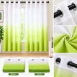 2pcs Ombre Sheer Curtains - White & Lime Green - 2