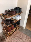 Burned Brown 24 Pair Foldable Shoe Rack - 2
