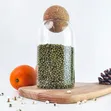 3pc Glass Storage Jars with Cork Lids - 2
