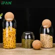 3pc Glass Storage Jars with Cork Lids - 5